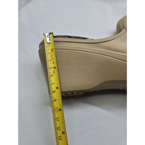 Crocs Frances Mary Jane Wedge Mule Slip On Shoes Beige Comfort Women’s Size 9 - Picture 9 of 11